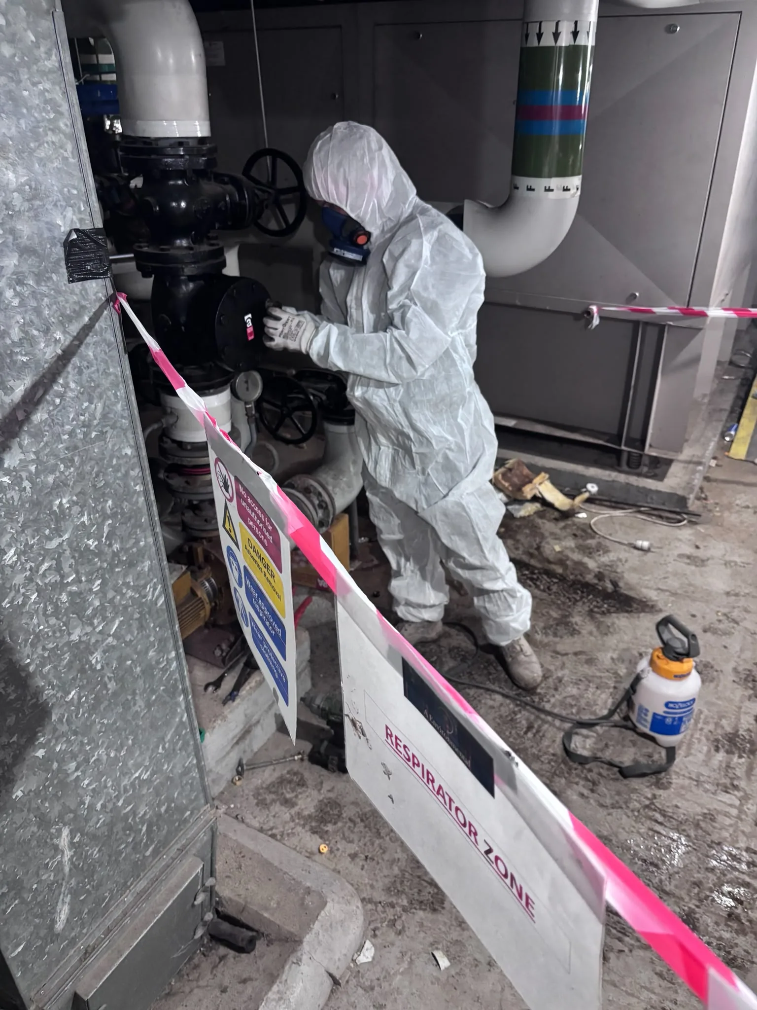 Asbestos artex removal from concrete soffit in Palmers Green